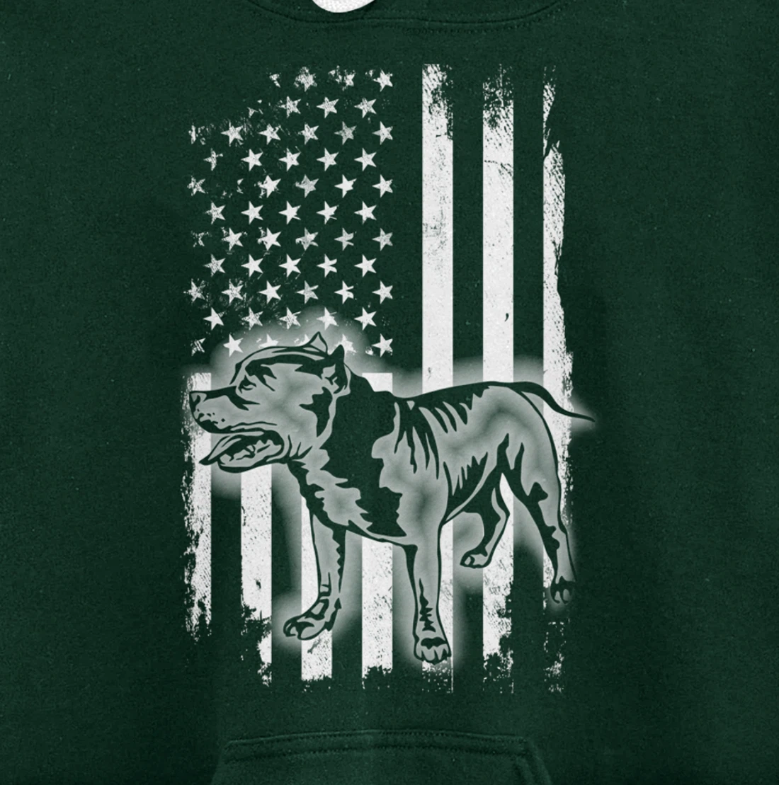 Pitbull American Flag USA Patriotic Pit Bull Dog Lover Gift Pullover Hoodie