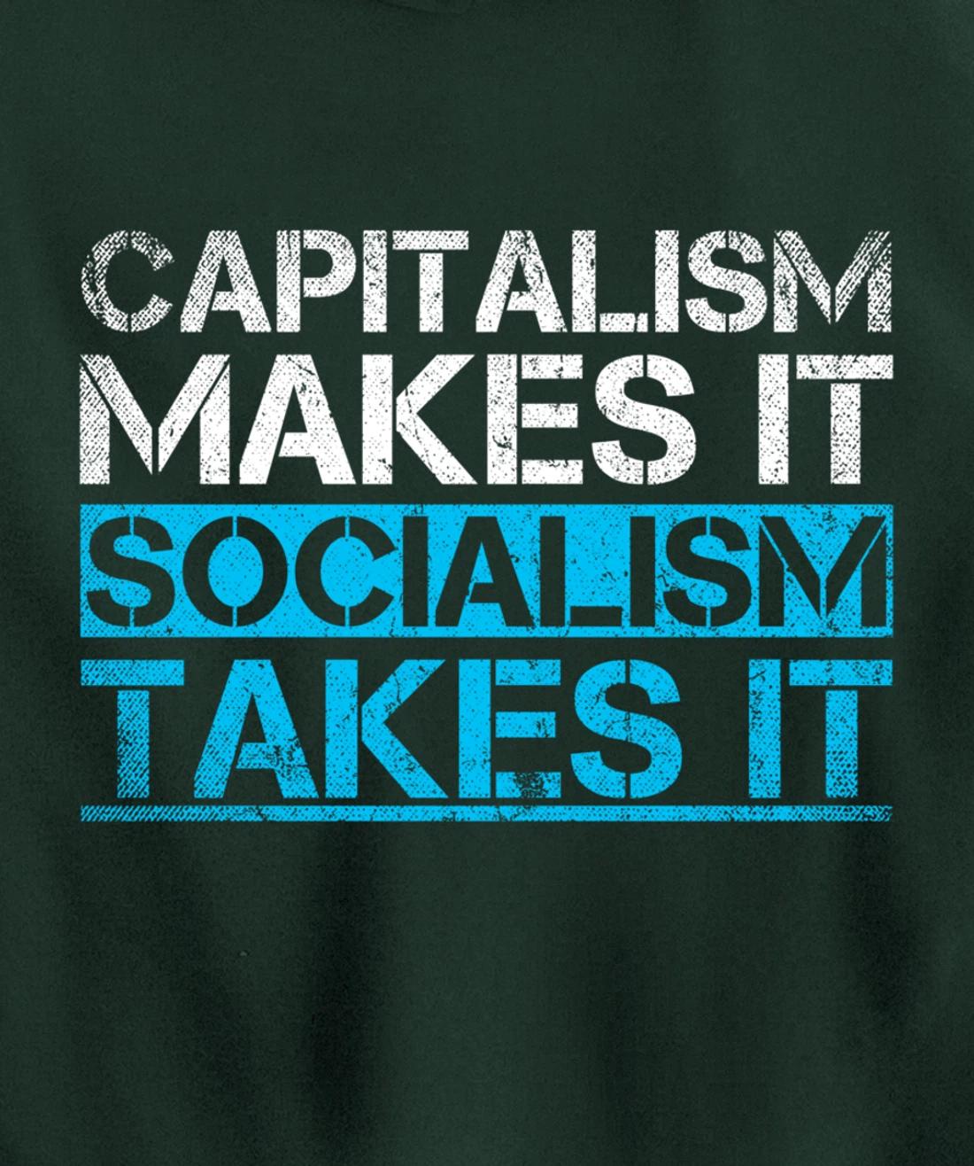 Capitalism Makes It Socialism Takes It Anti Socialism Pullover Hoodie