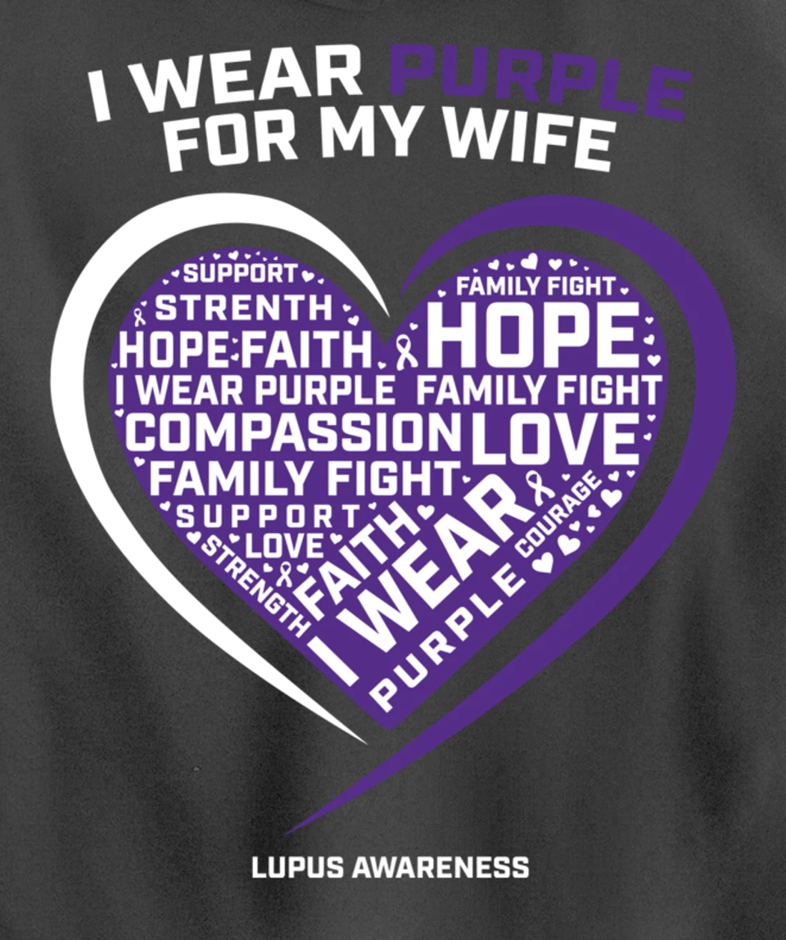 Products Men Husband I Wear Purple For Wife Lupus Awareness Pullover Hoodie