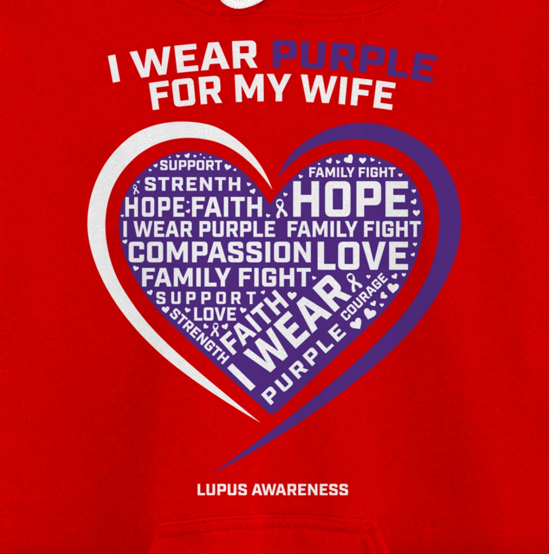 Products Men Husband I Wear Purple For Wife Lupus Awareness Pullover Hoodie