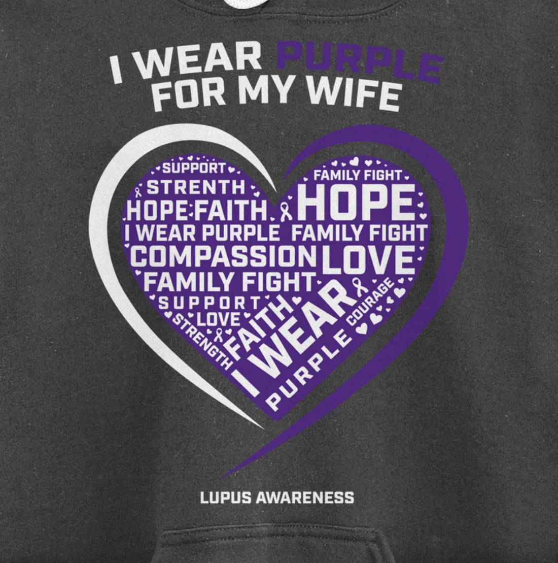Products Men Husband I Wear Purple For Wife Lupus Awareness Pullover Hoodie