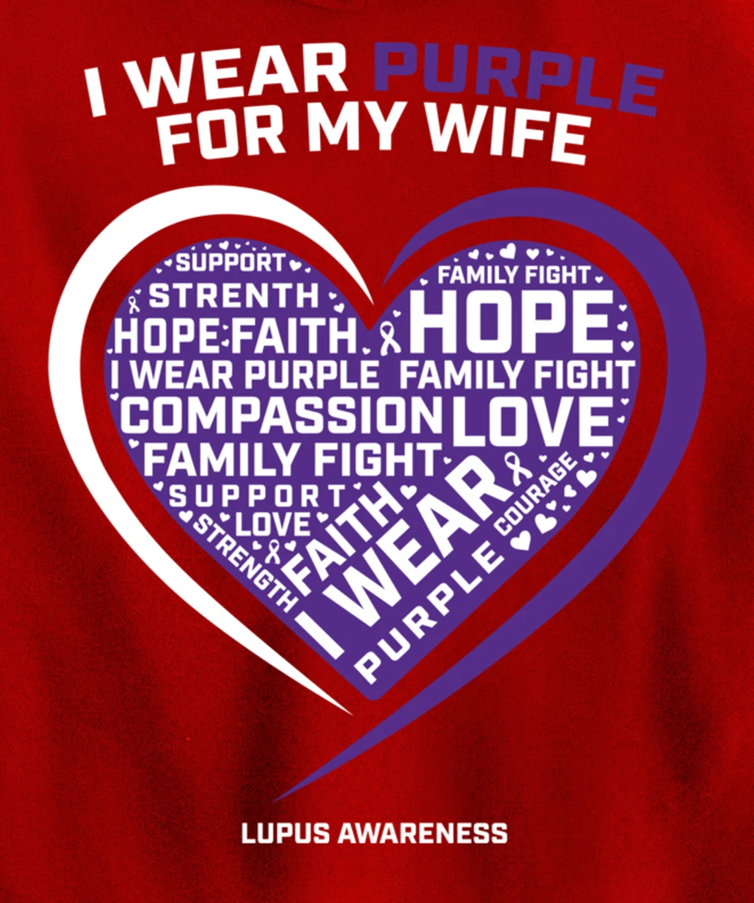 Products Men Husband I Wear Purple For Wife Lupus Awareness Pullover Hoodie