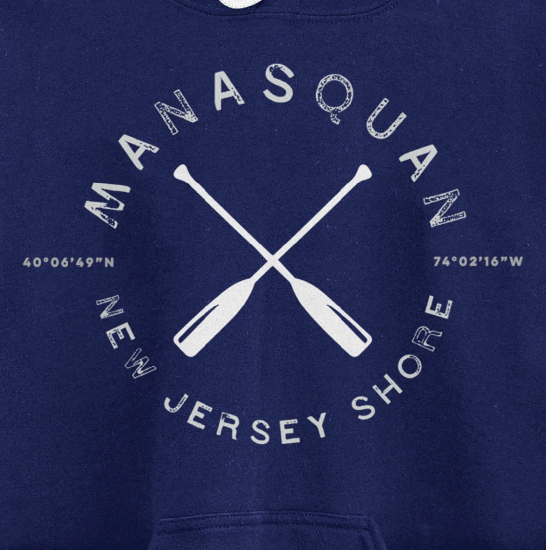 Manasquan New Jersey Graphic Vintage Pullover Hoodie