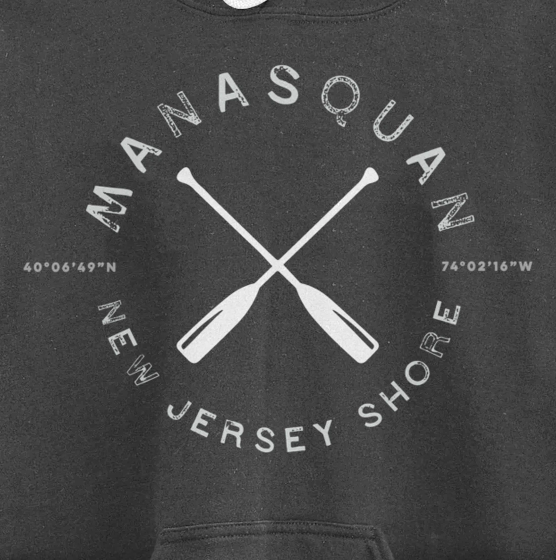 Manasquan New Jersey Graphic Vintage Pullover Hoodie