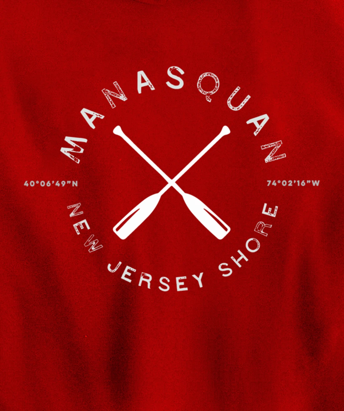 Manasquan New Jersey Graphic Vintage Pullover Hoodie