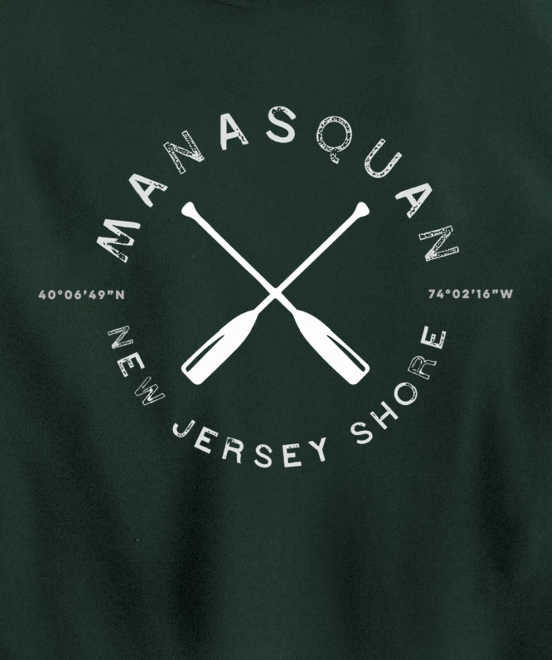Manasquan New Jersey Graphic Vintage Pullover Hoodie