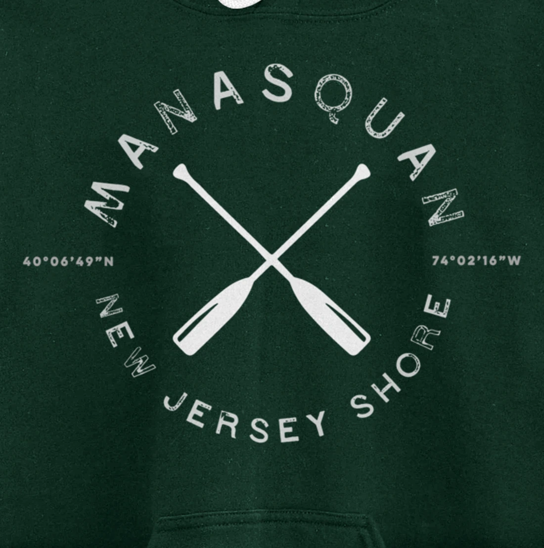 Manasquan New Jersey Graphic Vintage Pullover Hoodie