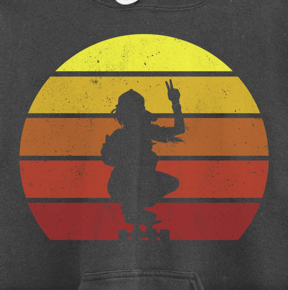 Skater Girl Retro Vintage Skateboard Skateboarding Pullover Hoodie