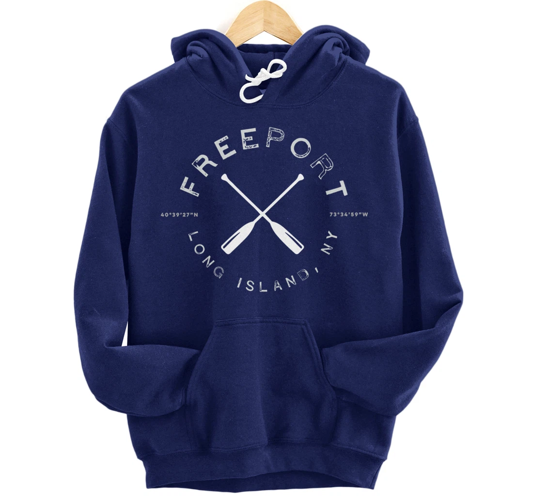 Freeport Long Island NY Graphic Vintage Pullover Hoodie