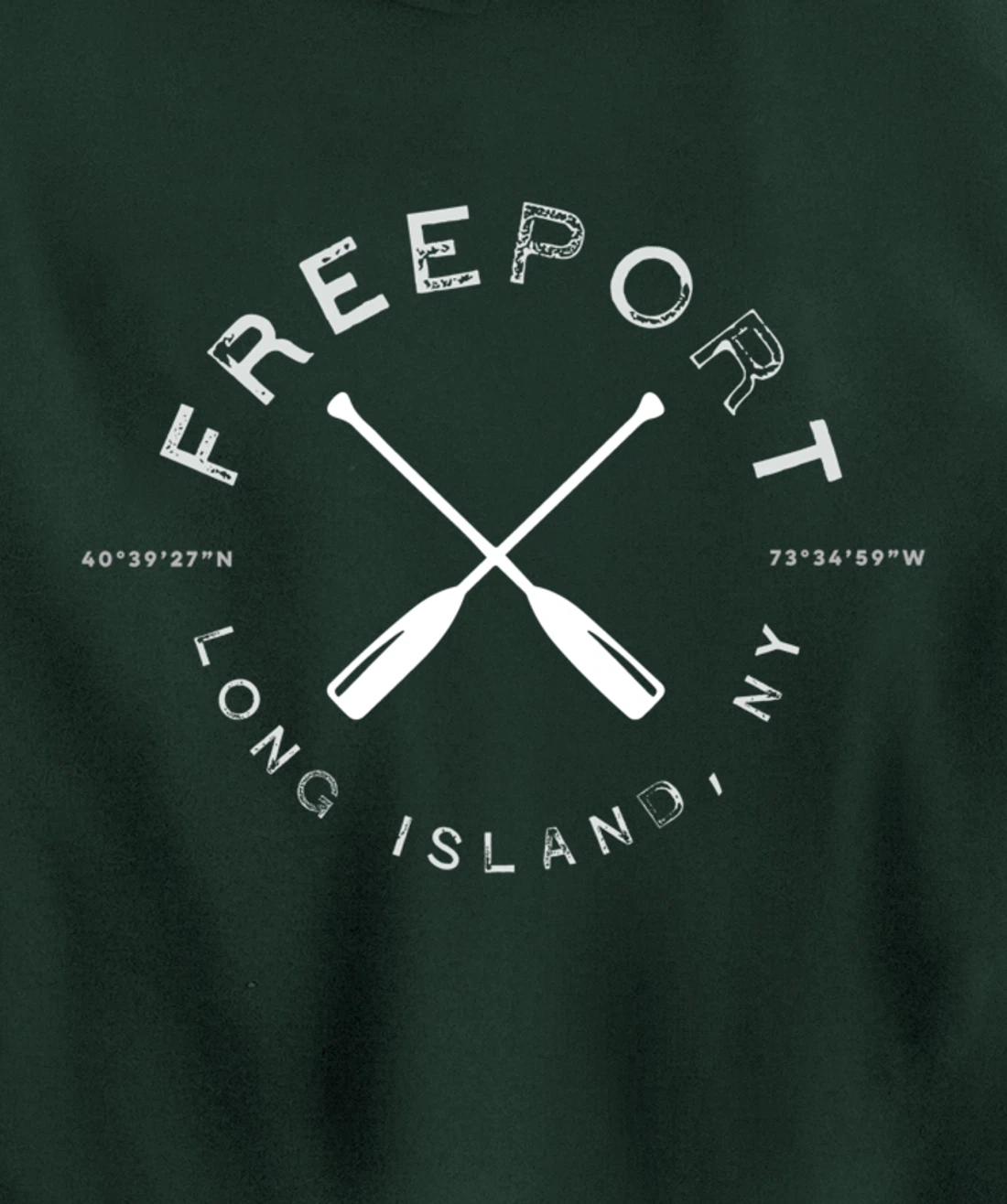 Freeport Long Island NY Graphic Vintage Pullover Hoodie