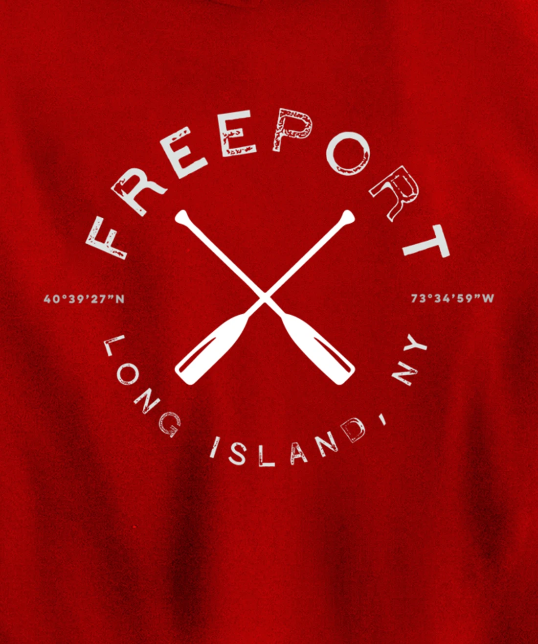Freeport Long Island NY Graphic Vintage Pullover Hoodie
