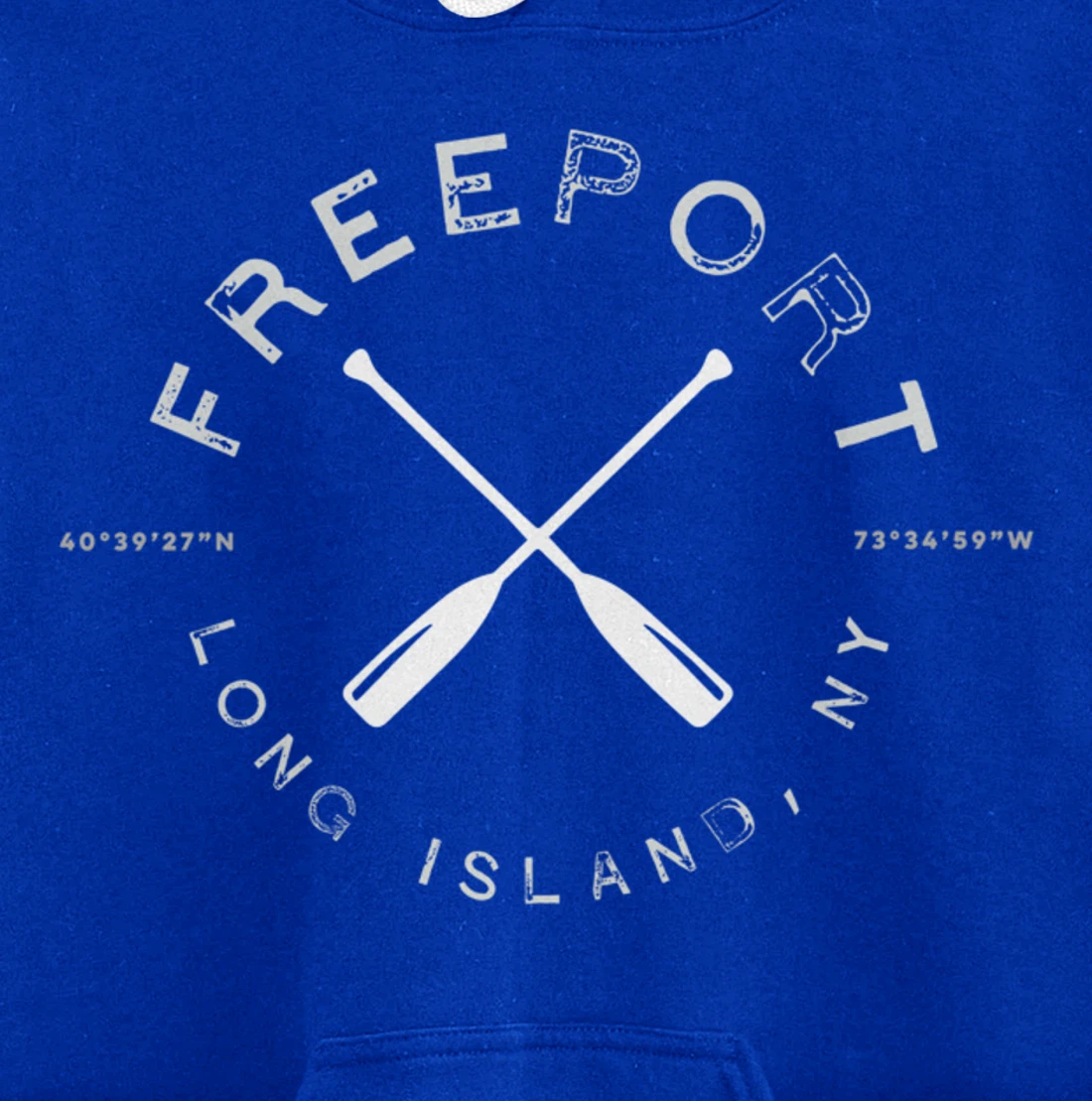Freeport Long Island NY Graphic Vintage Pullover Hoodie