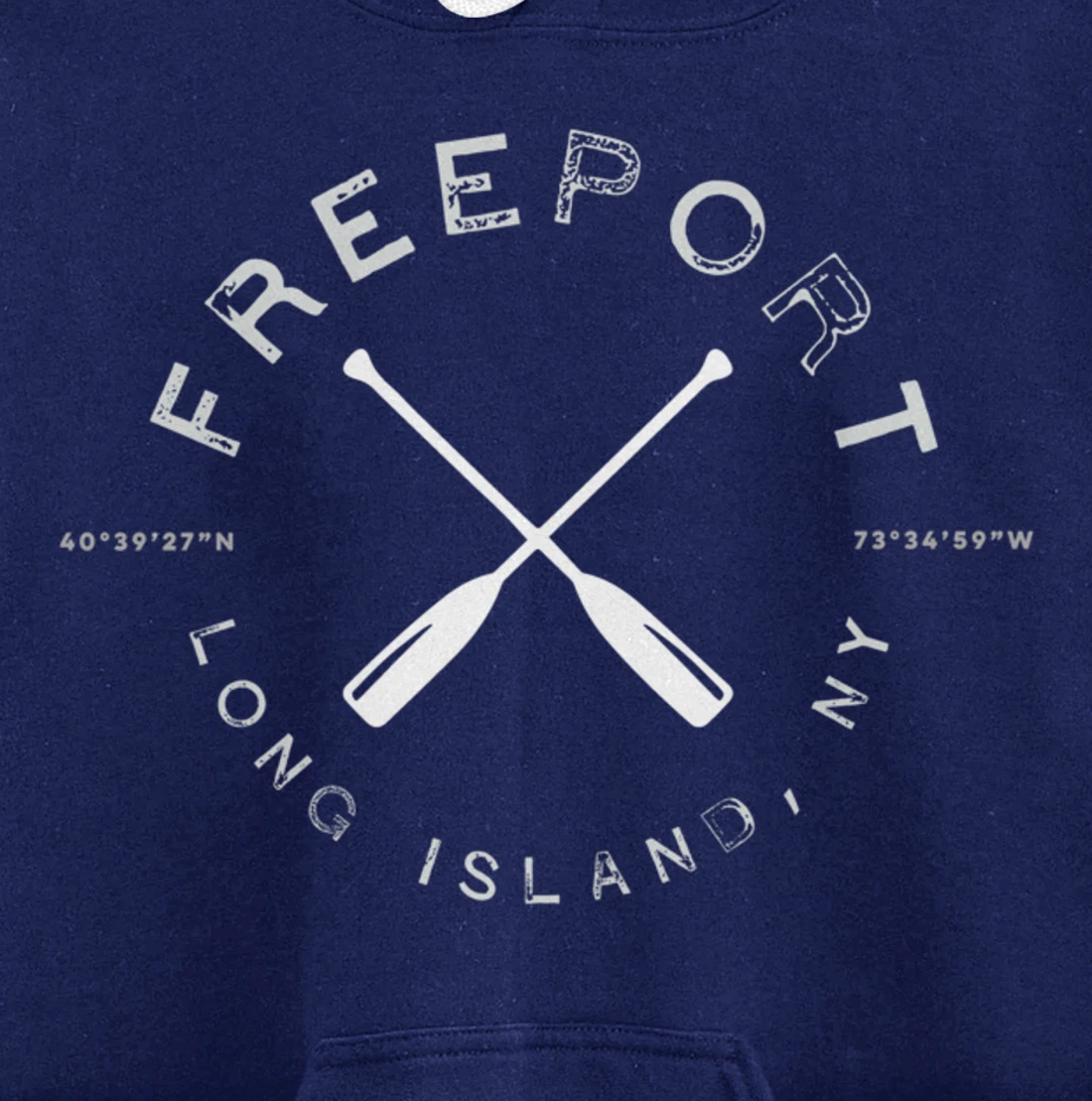 Freeport Long Island NY Graphic Vintage Pullover Hoodie
