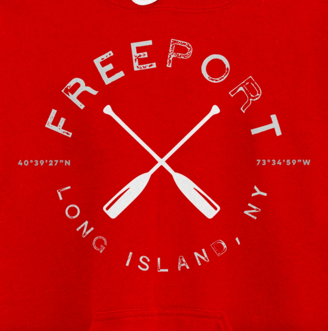 Freeport Long Island NY Graphic Vintage Pullover Hoodie