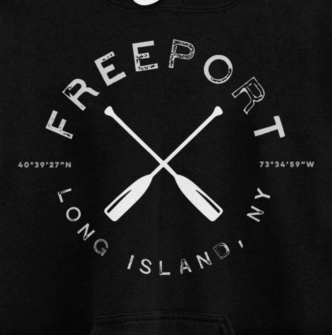 Freeport Long Island NY Graphic Vintage Pullover Hoodie