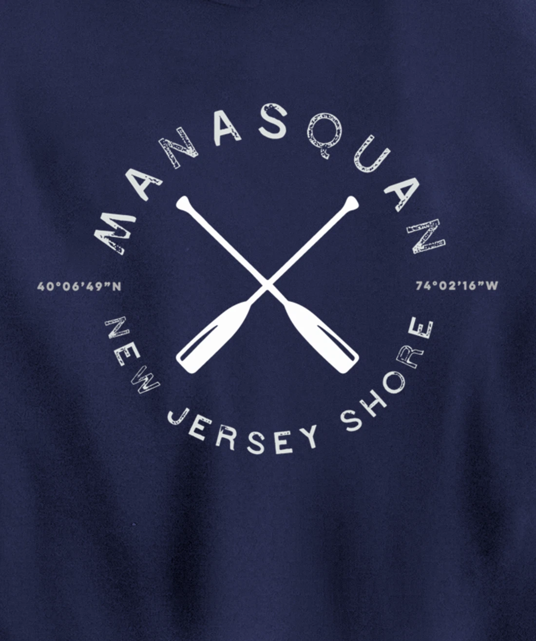 Manasquan New Jersey Graphic Vintage Pullover Hoodie
