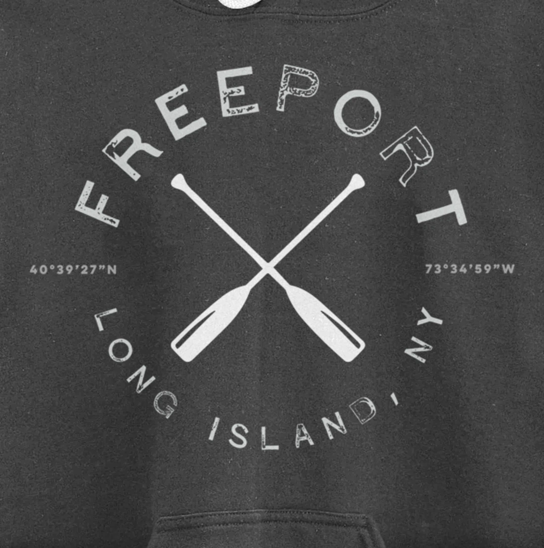 Freeport Long Island NY Graphic Vintage Pullover Hoodie