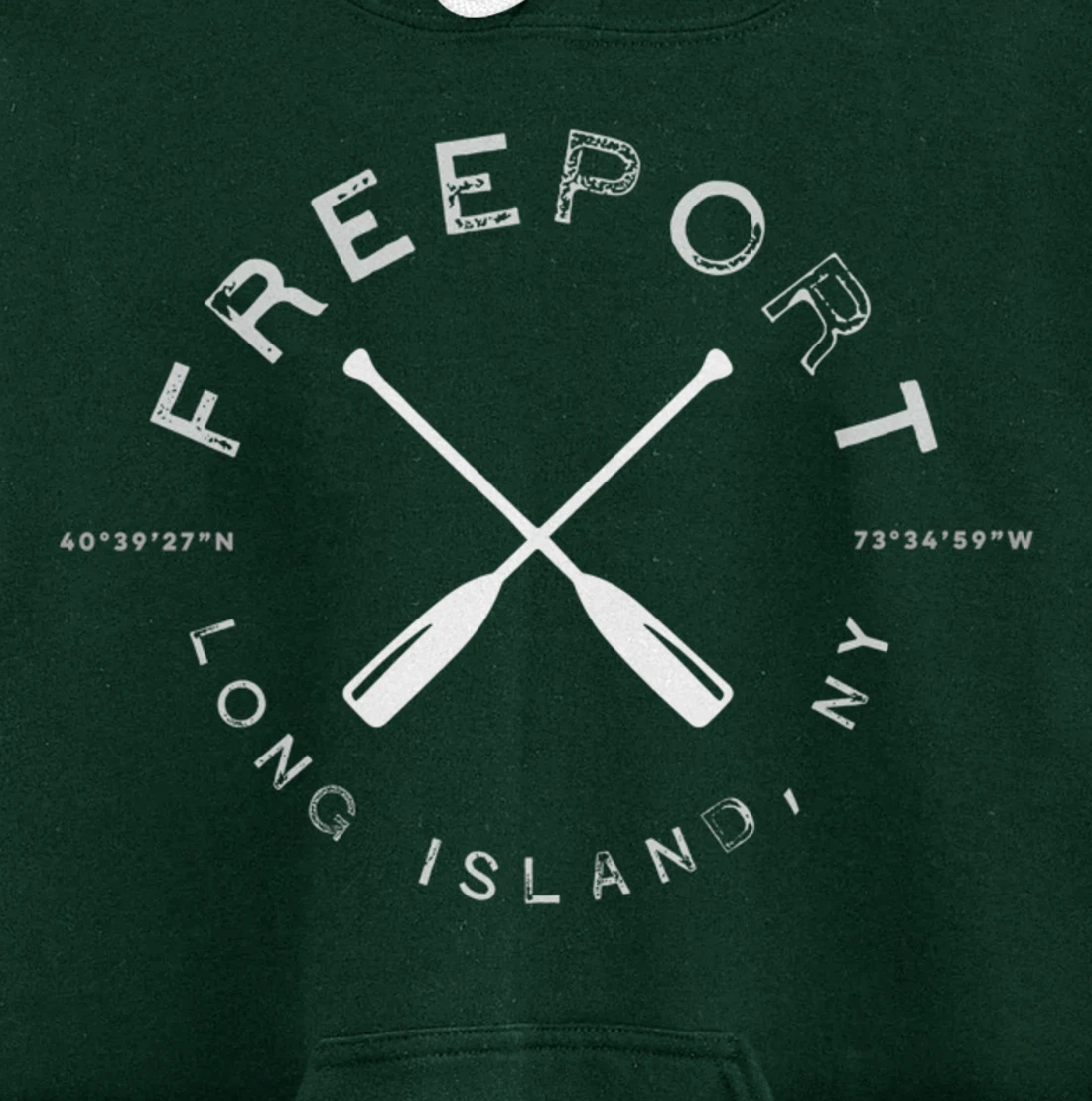 Freeport Long Island NY Graphic Vintage Pullover Hoodie