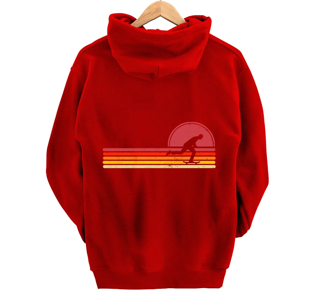Vintage Retro Skater Skateboard Skateboarding Pullover Hoodie