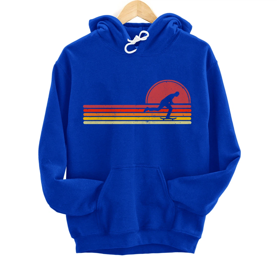 Vintage Retro Skater Skateboard Skateboarding Pullover Hoodie