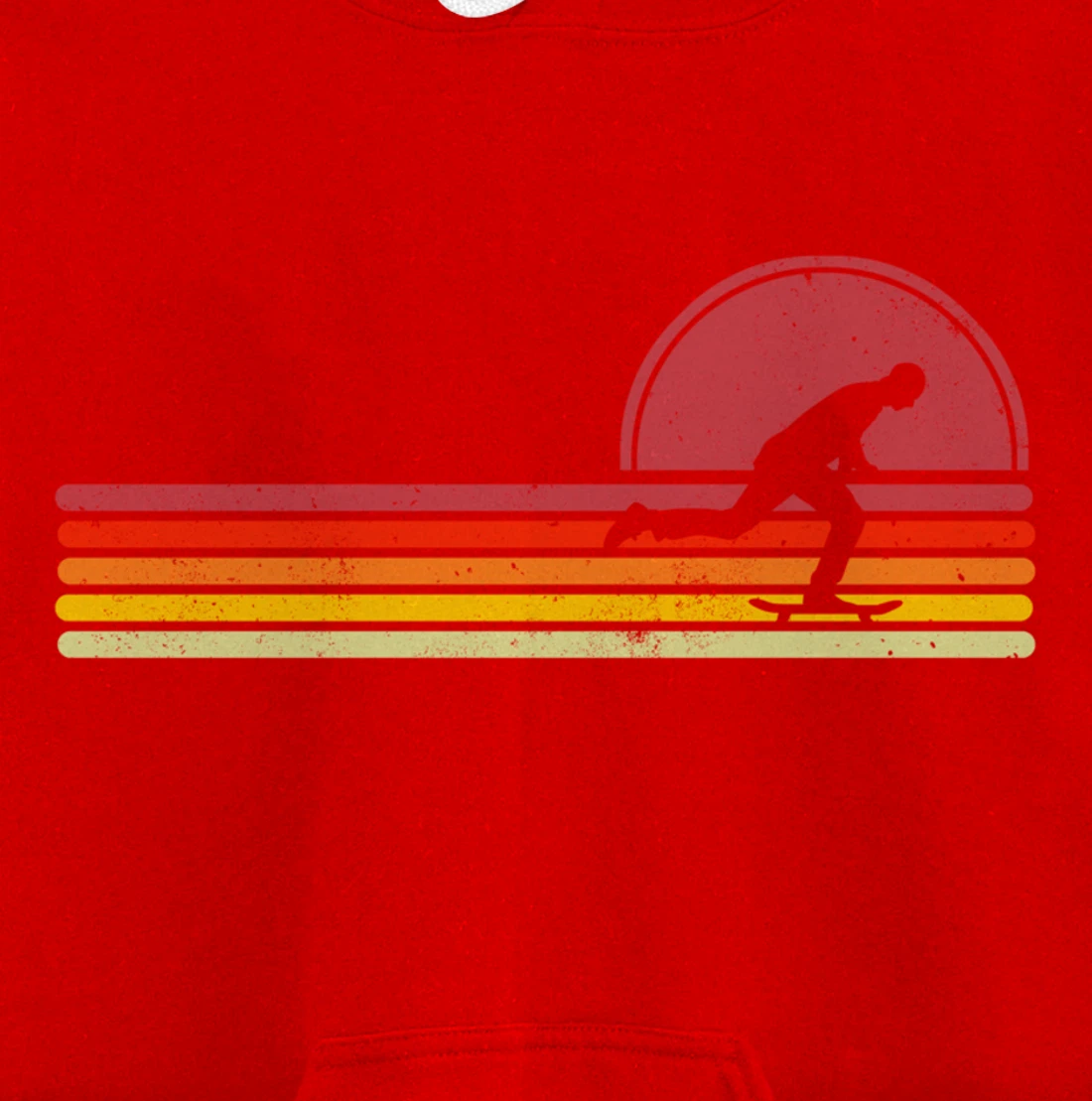 Vintage Retro Skater Skateboard Skateboarding Pullover Hoodie