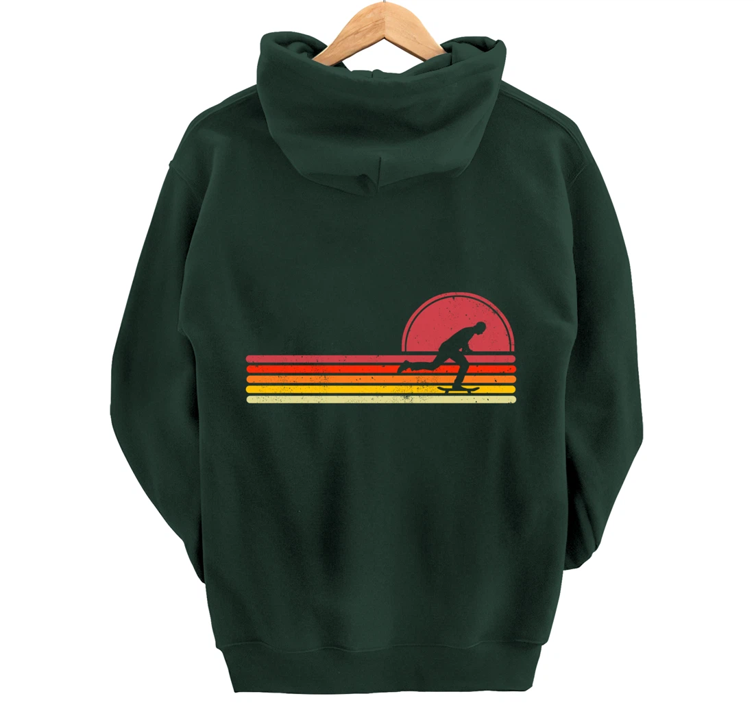 Vintage Retro Skater Skateboard Skateboarding Pullover Hoodie