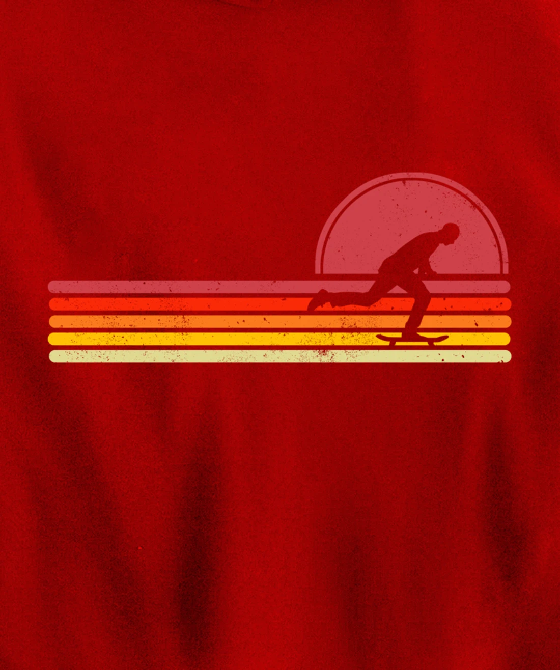 Vintage Retro Skater Skateboard Skateboarding Pullover Hoodie