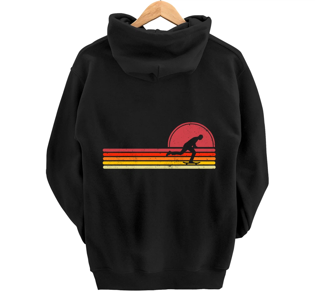 Vintage Retro Skater Skateboard Skateboarding Pullover Hoodie