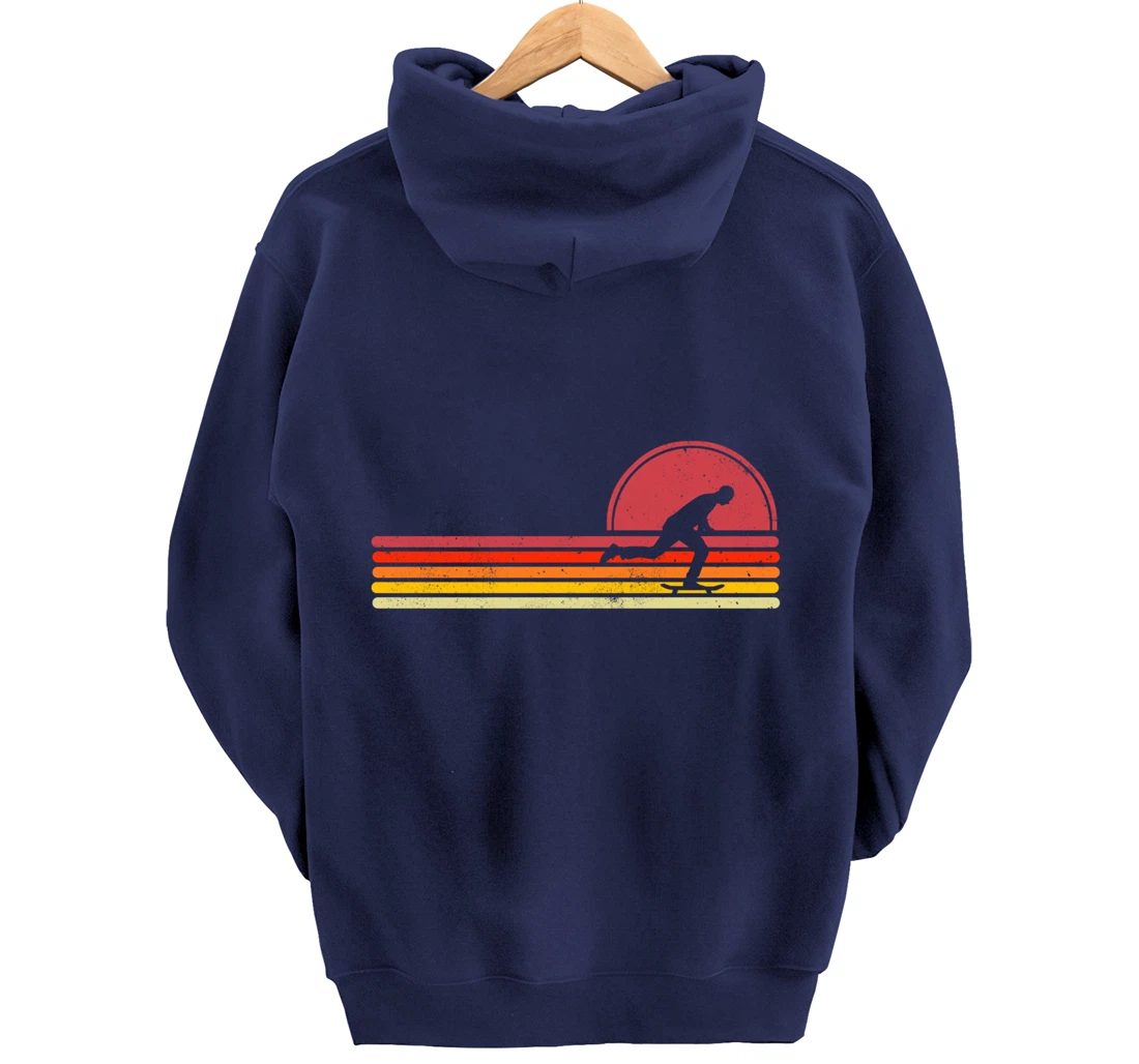 Vintage Retro Skater Skateboard Skateboarding Pullover Hoodie