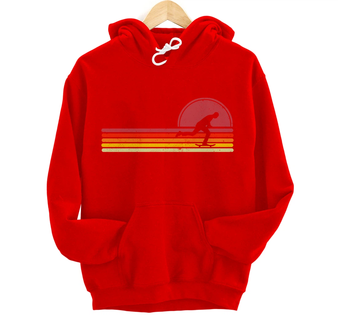 Vintage Retro Skater Skateboard Skateboarding Pullover Hoodie
