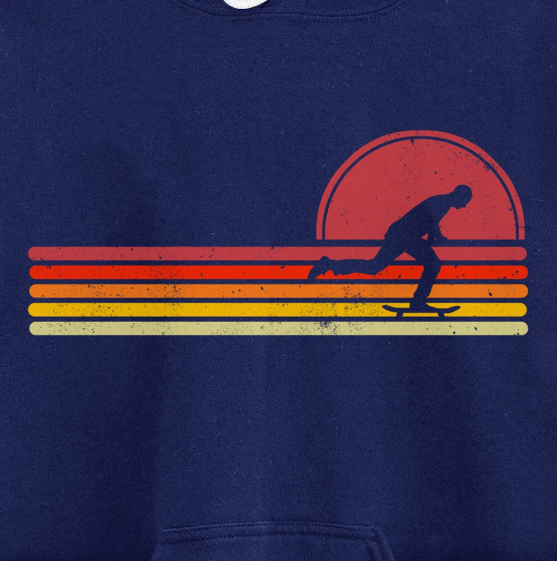 Vintage Retro Skater Skateboard Skateboarding Pullover Hoodie