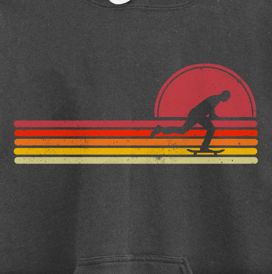 Vintage Retro Skater Skateboard Skateboarding Pullover Hoodie