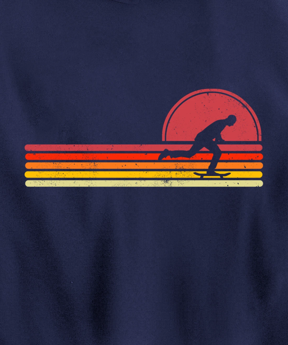 Vintage Retro Skater Skateboard Skateboarding Pullover Hoodie