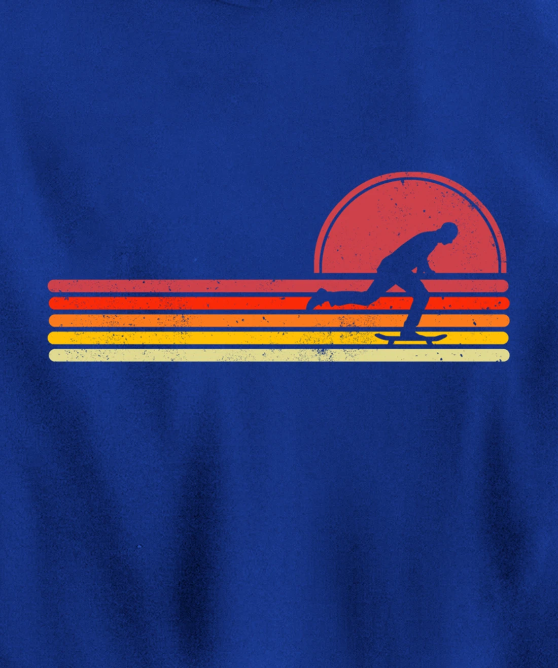 Vintage Retro Skater Skateboard Skateboarding Pullover Hoodie