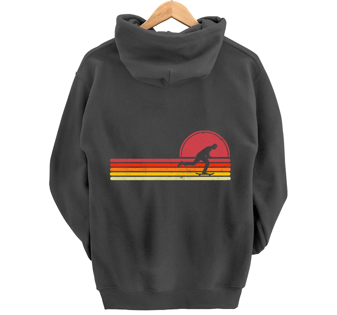Vintage Retro Skater Skateboard Skateboarding Pullover Hoodie