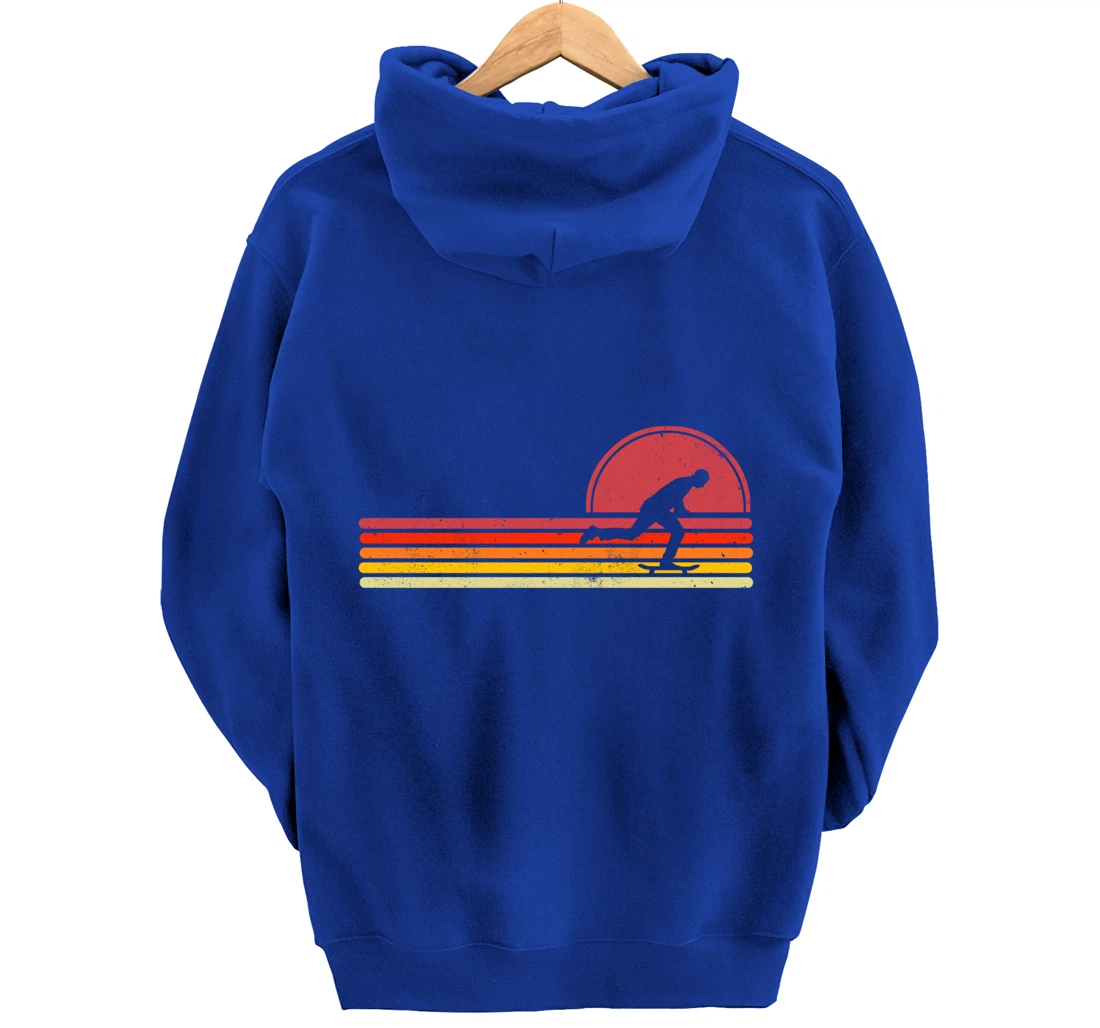 Vintage Retro Skater Skateboard Skateboarding Pullover Hoodie