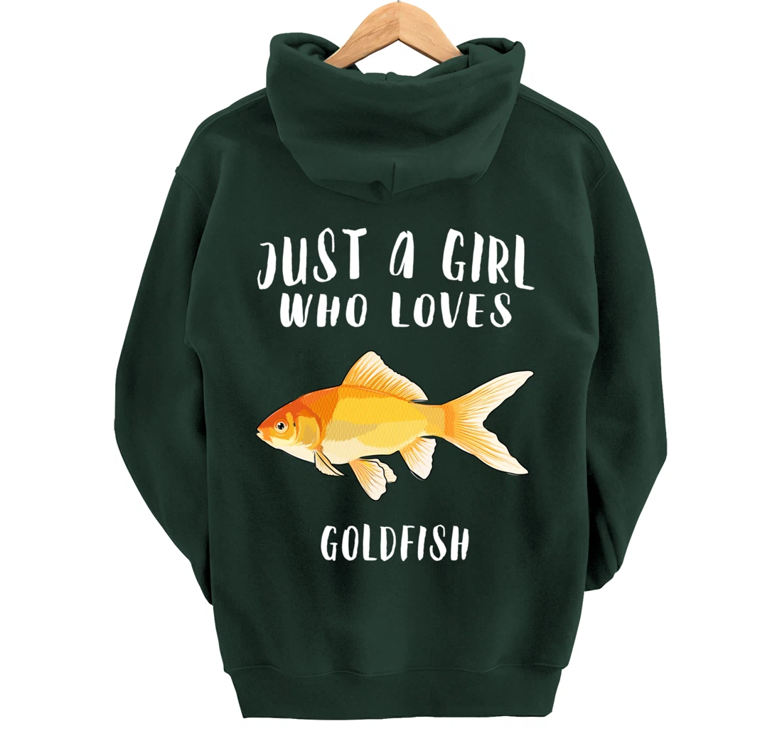 Just A Girl Who Loves Goldfish Fish Lover Pullover Hoodie
