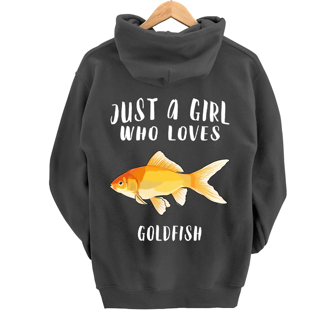 Just A Girl Who Loves Goldfish Fish Lover Pullover Hoodie