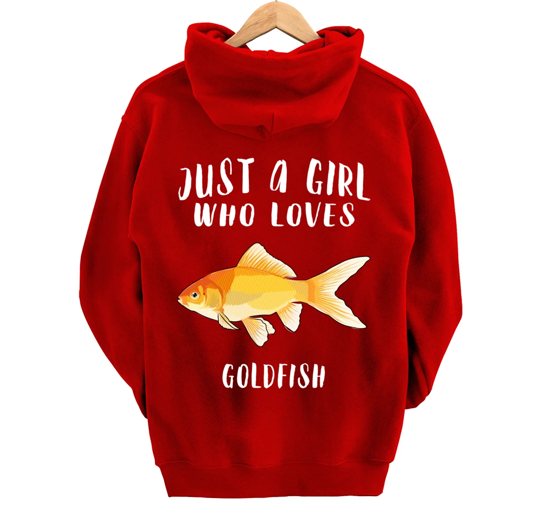 Just A Girl Who Loves Goldfish Fish Lover Pullover Hoodie