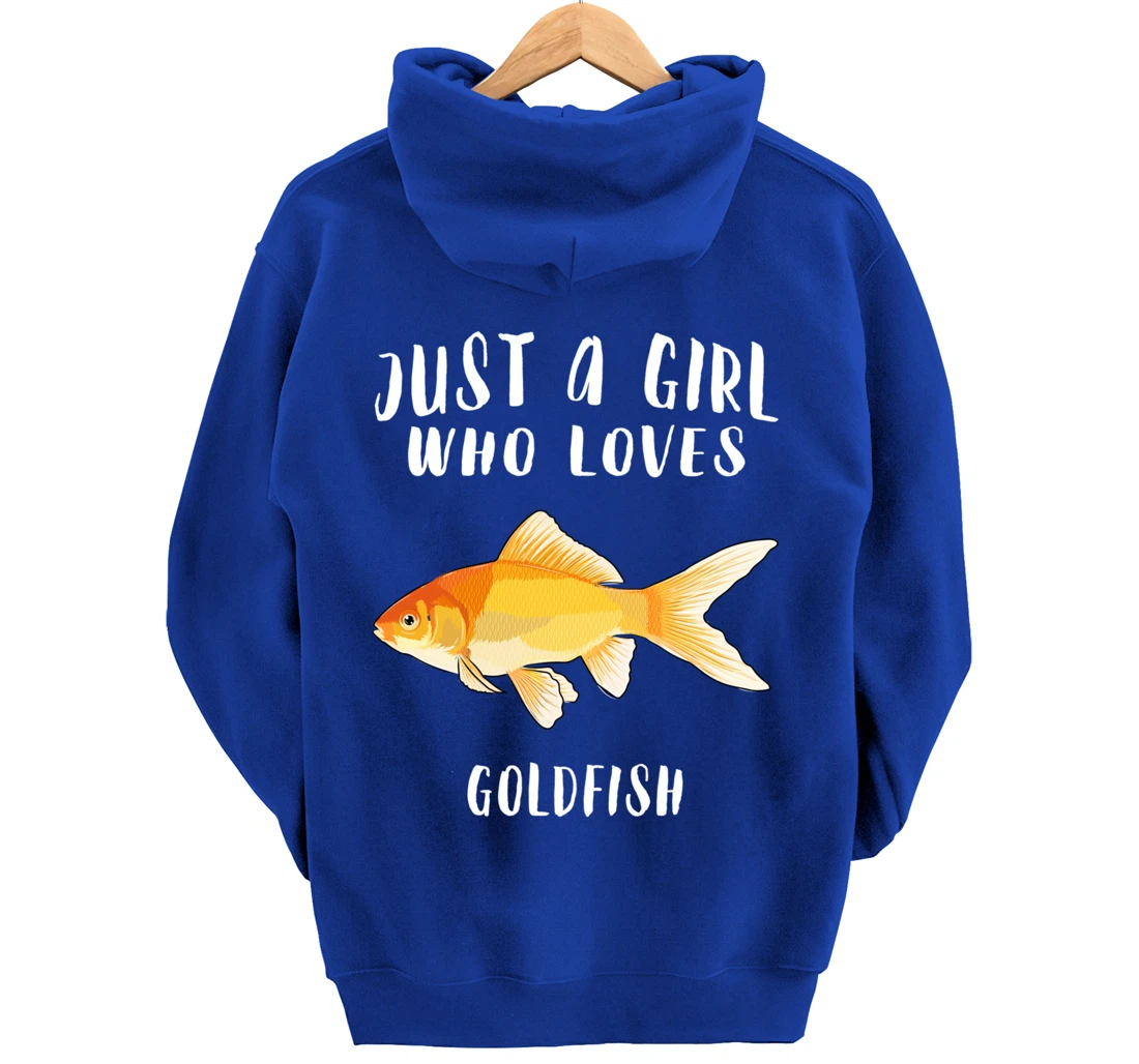Just A Girl Who Loves Goldfish Fish Lover Pullover Hoodie