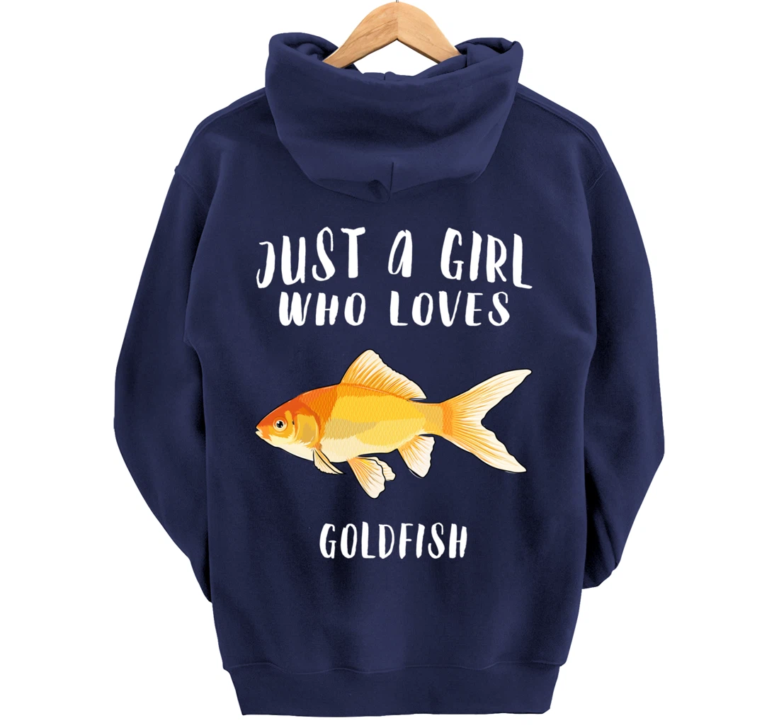 Just A Girl Who Loves Goldfish Fish Lover Pullover Hoodie