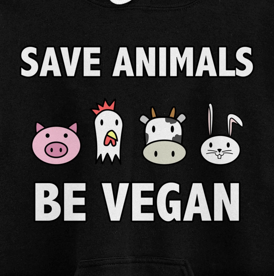 Save the-animals be Vegan Animals lover Vegan Vegetarin gift Pullover Hoodie