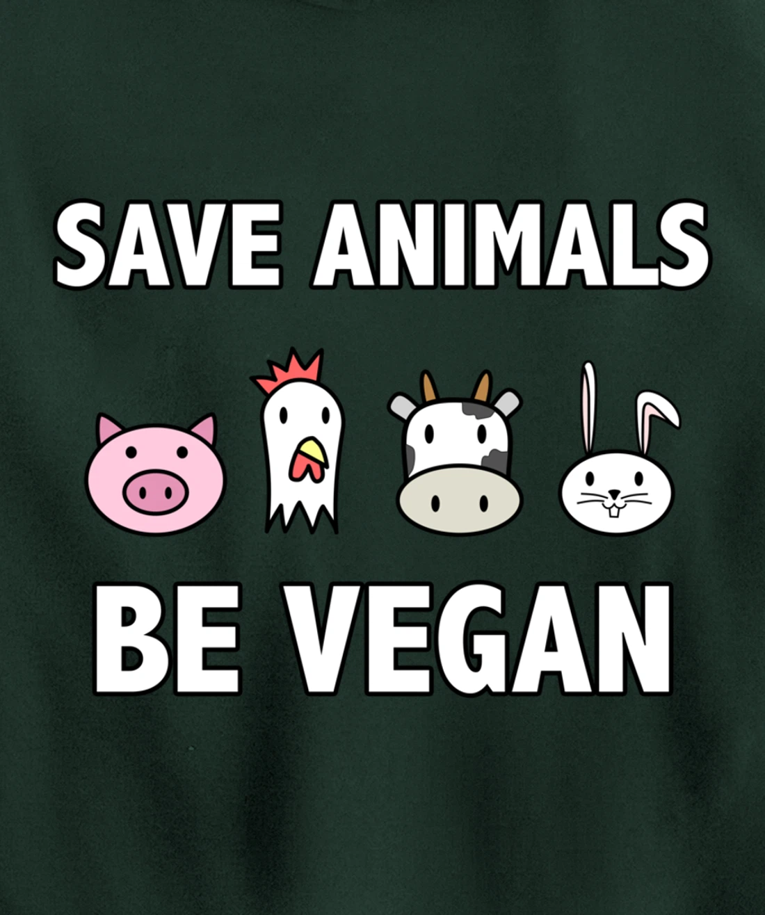 Save the-animals be Vegan Animals lover Vegan Vegetarin gift Pullover Hoodie