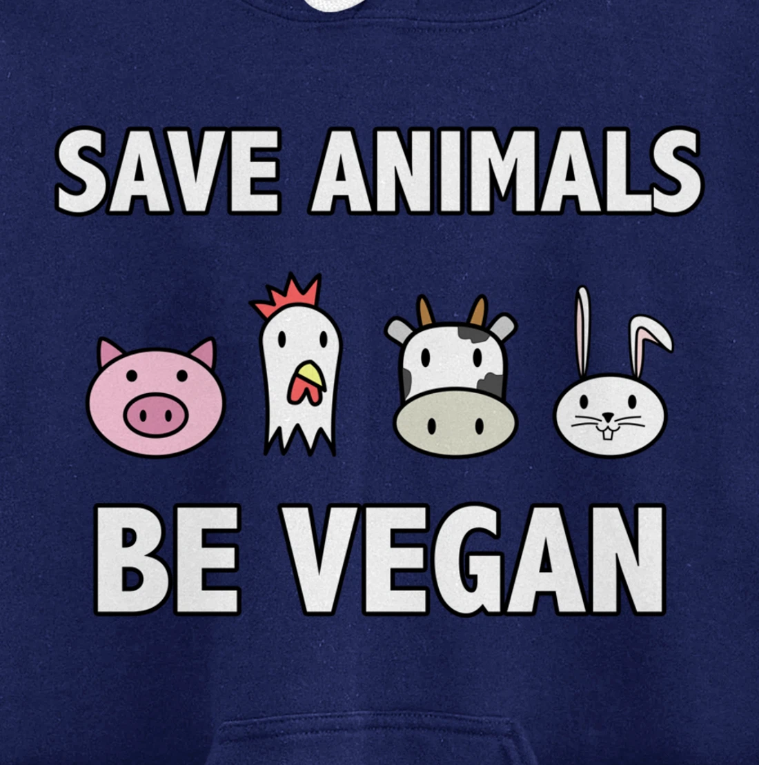 Save the-animals be Vegan Animals lover Vegan Vegetarin gift Pullover Hoodie