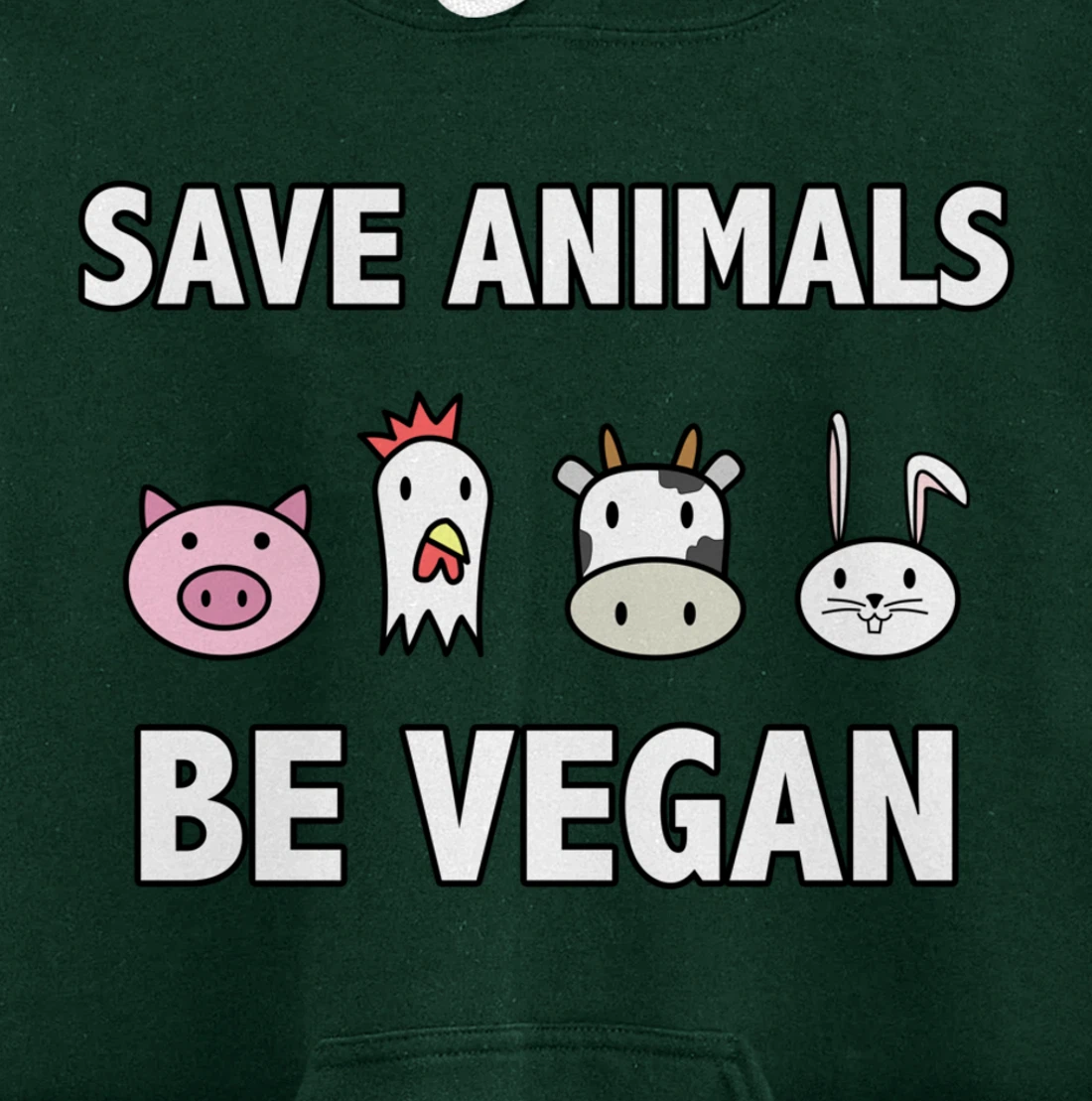 Save the-animals be Vegan Animals lover Vegan Vegetarin gift Pullover Hoodie