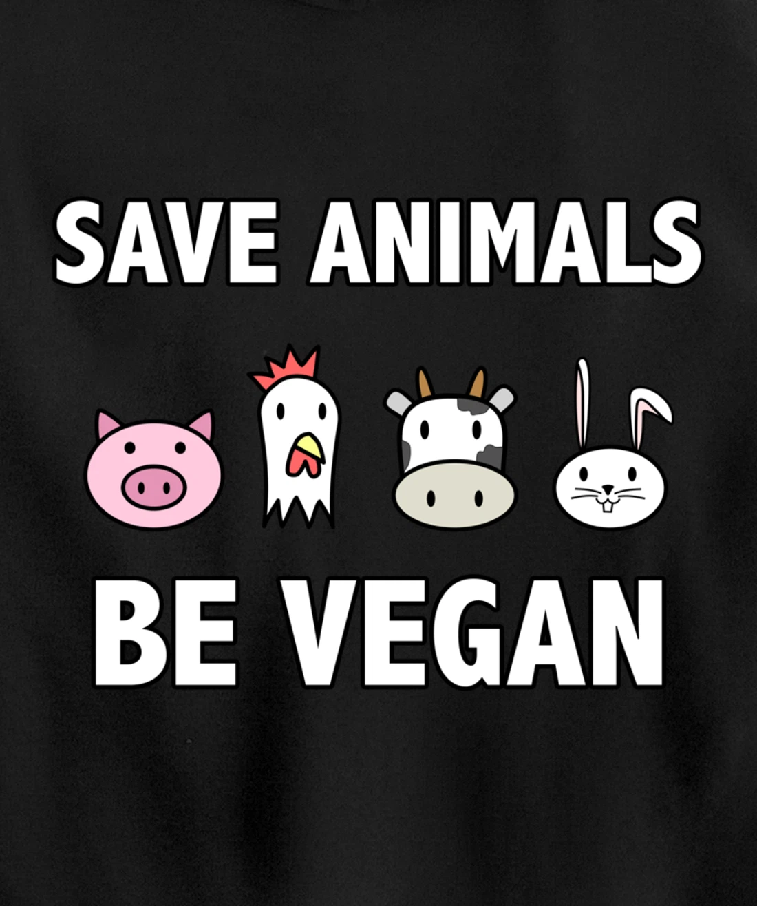 Save the-animals be Vegan Animals lover Vegan Vegetarin gift Pullover Hoodie
