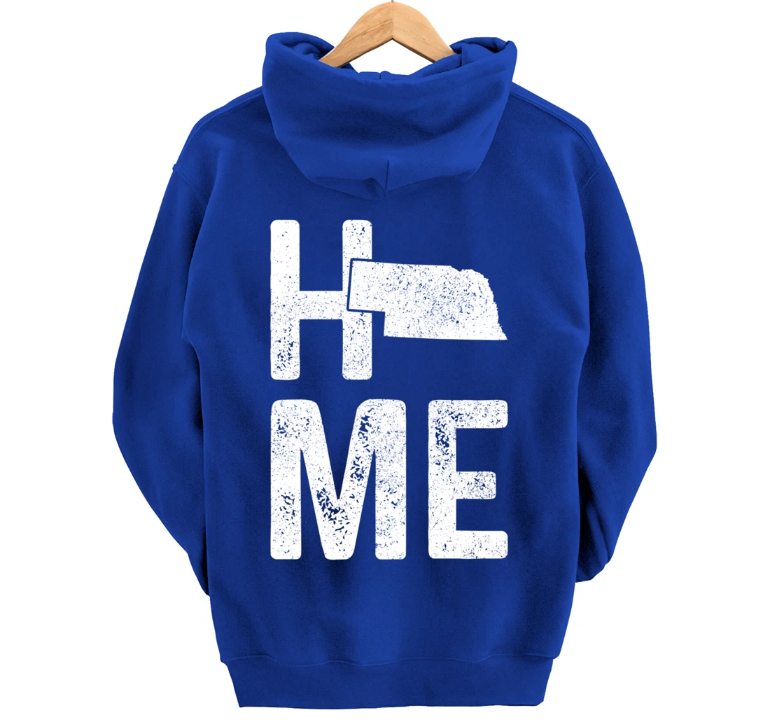 Nebraska Home Vintage State Map Pride Gift Pullover Hoodie