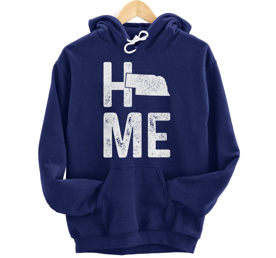 Nebraska Home Vintage State Map Pride Gift Pullover Hoodie