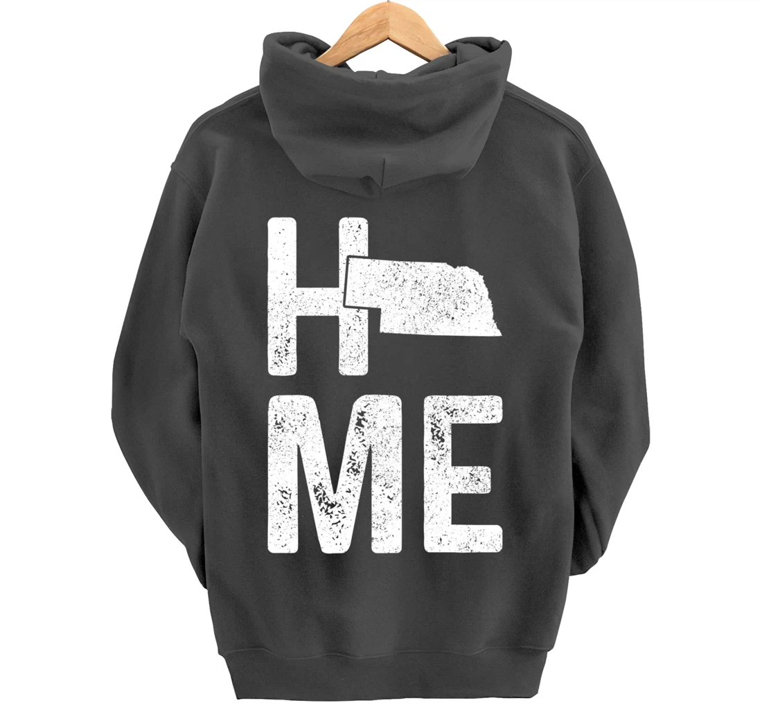 Nebraska Home Vintage State Map Pride Gift Pullover Hoodie