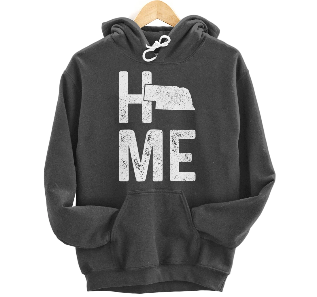 Nebraska Home Vintage State Map Pride Gift Pullover Hoodie